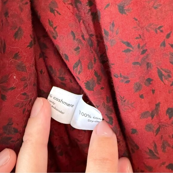 Eskandar Grey Plaid Wool Maxi Dress Long Sleeve Modest Long Sleeve Sz 1 = US 10 - Picture 10 of 12